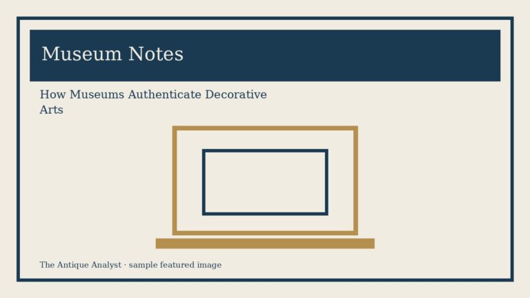 How Museums Authenticate Decorative Arts