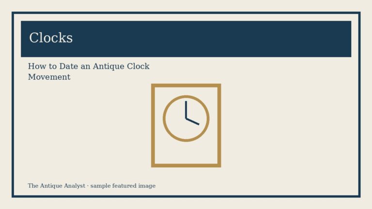 How to Date an Antique Clock Movement