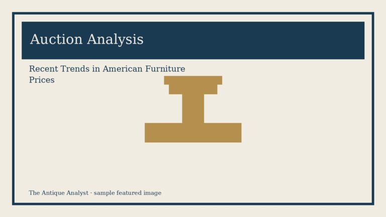 Recent Trends in American Furniture Prices